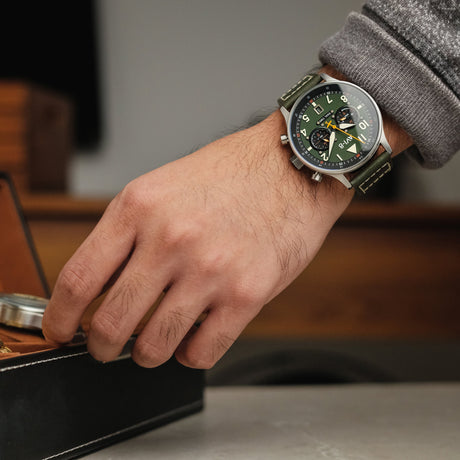 Pilot Watch - AVI-8 Carey Dual Time Merville Watch AV-4088-02