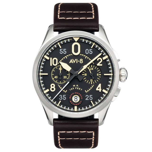 Pilot Watch - AVI-8 Spitfire Lock Midnight Oak Chrono Watch AV-4089-01