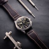 Pilot Watch - AVI-8 Spitfire Lock Midnight Oak Chrono Watch AV-4089-01