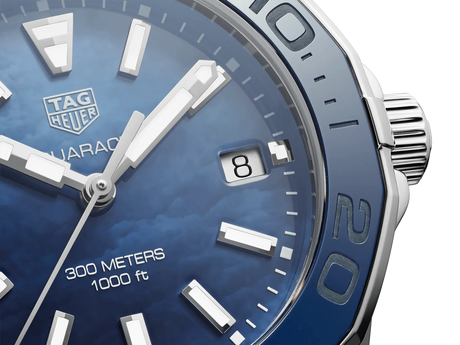 Tag Heuer Ladies Watch Aquaracer Blue Ceramic 35mm WAY131S.BA0748 - Designer Watch Store