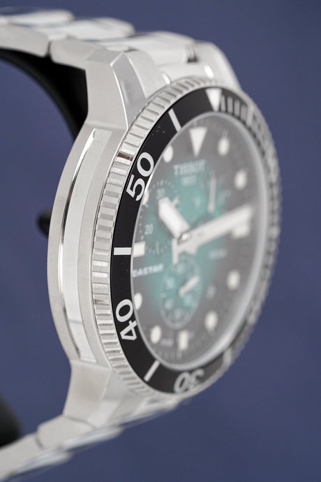 Tissot Chronograph Men's Watch SEASTAR 1000 Green T1204171109101 - Designer Watch Store