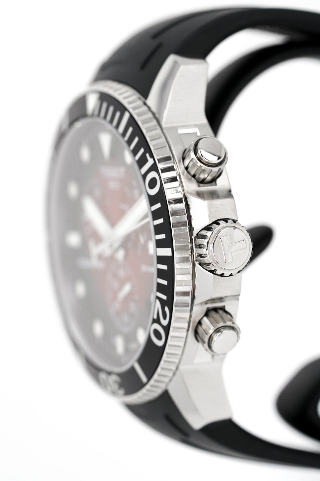 Tissot Chronograph Watch SEASTAR 1000 Red Rubber T1204171742100 - Designer Watch Store