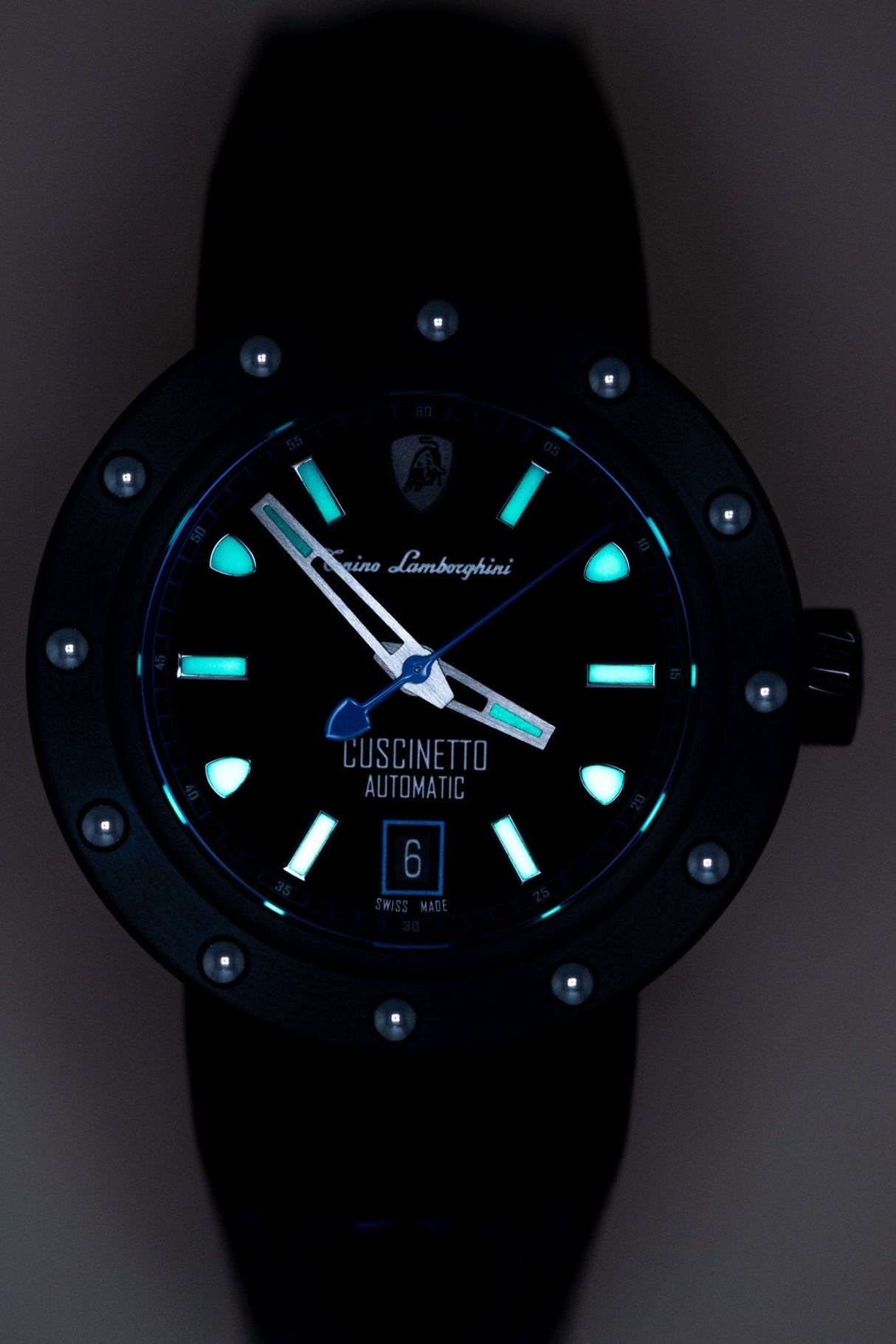 Tonino Lamborghini Cuscinetto Date Blue - Designer Watch Store