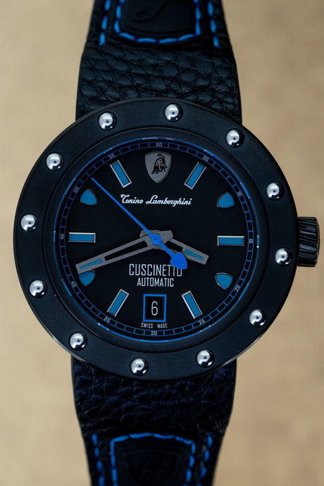 Tonino Lamborghini Cuscinetto Date Blue - Designer Watch Store
