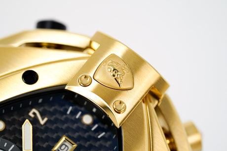 Tonino Lamborghini Men's Chronograph Watch Spyder Horizontal Yellow Gold T20SH-B - Designer Watch Store