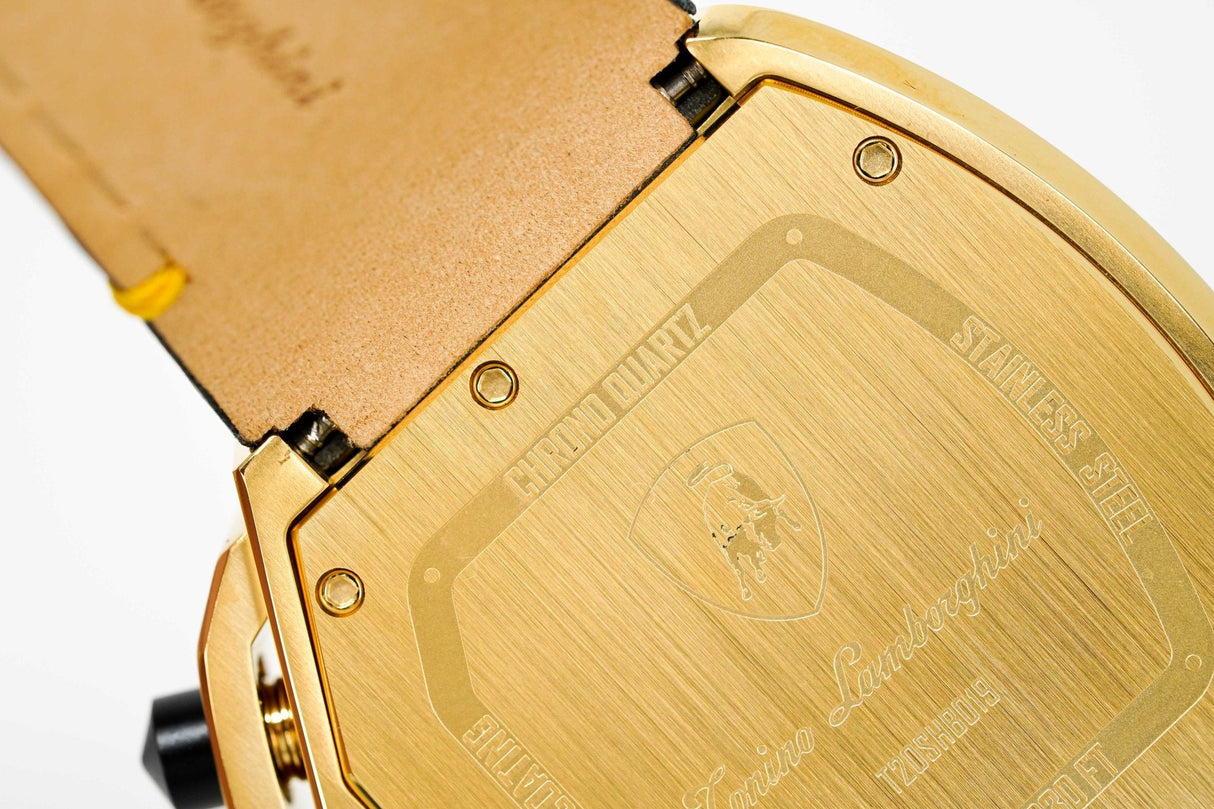Tonino Lamborghini Men's Chronograph Watch Spyder Horizontal Yellow Gold T20SH-B - Designer Watch Store