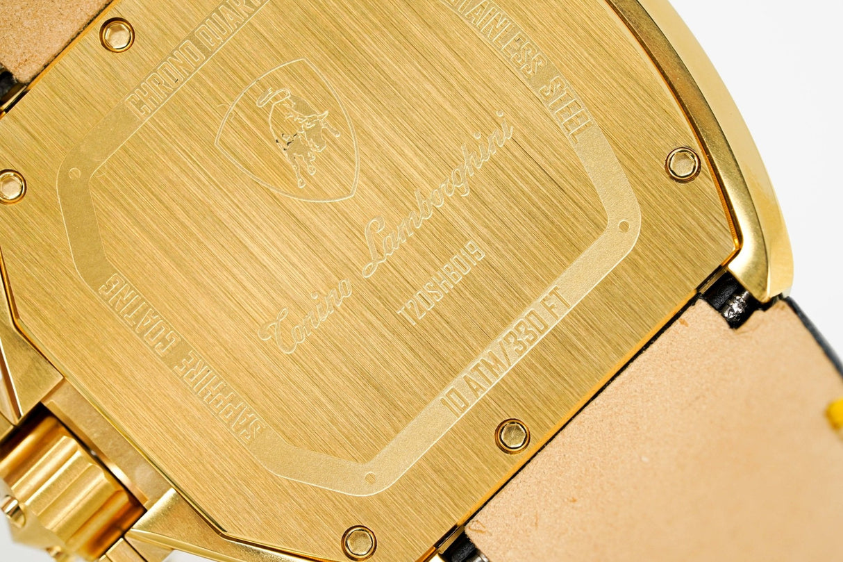 Tonino Lamborghini Men's Chronograph Watch Spyder Horizontal Yellow Gold T20SH-B - Designer Watch Store