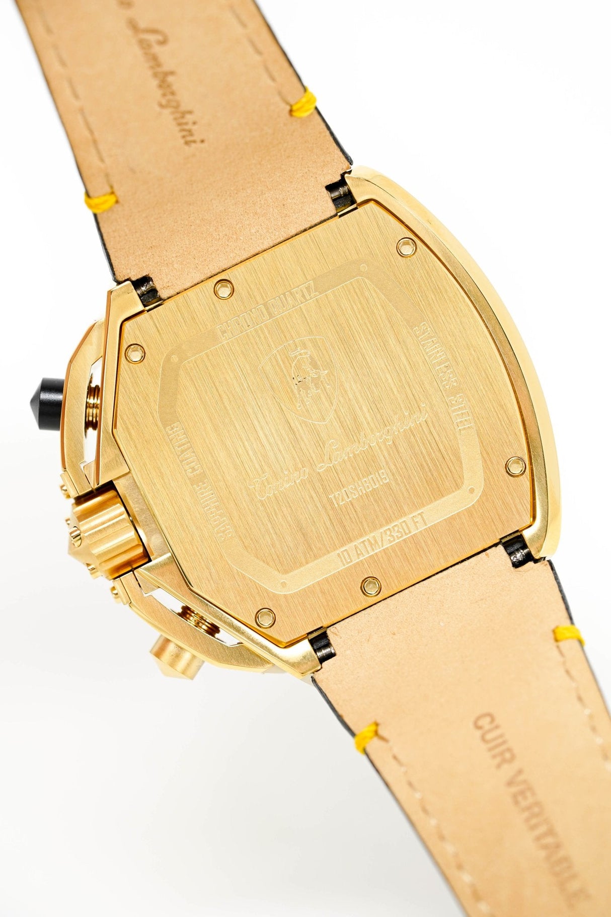 Tonino Lamborghini Men's Chronograph Watch Spyder Horizontal Yellow Gold T20SH-B - Designer Watch Store