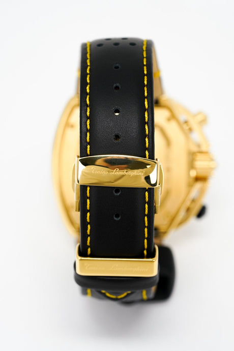 Tonino Lamborghini Men's Chronograph Watch Spyder Horizontal Yellow Gold T20SH-B - Designer Watch Store