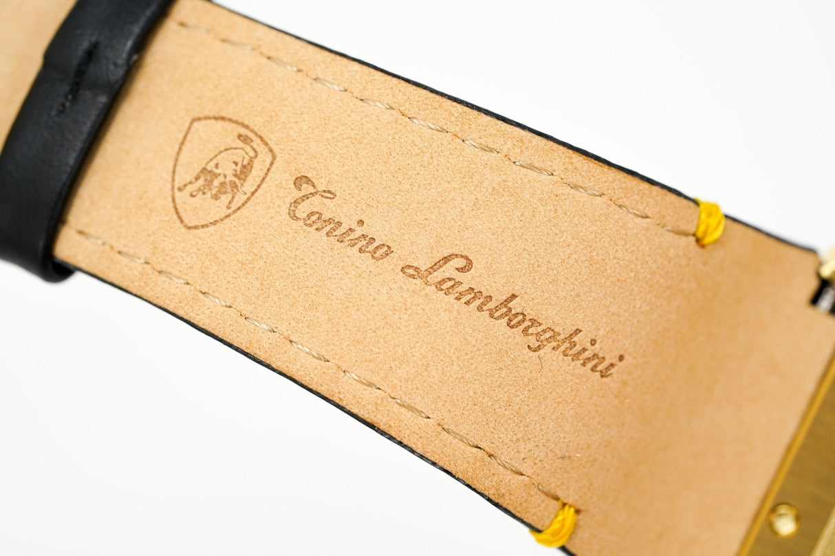 Tonino Lamborghini Men's Chronograph Watch Spyder Horizontal Yellow Gold T20SH-B - Designer Watch Store