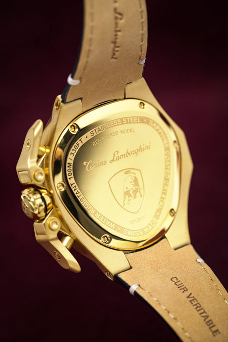 Tonino Lamborghini Spyder X Chronograph Date Gold - Designer Watch Store