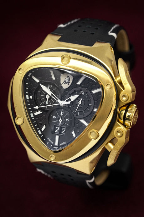 Tonino Lamborghini Spyder X Chronograph Date Gold - Designer Watch Store