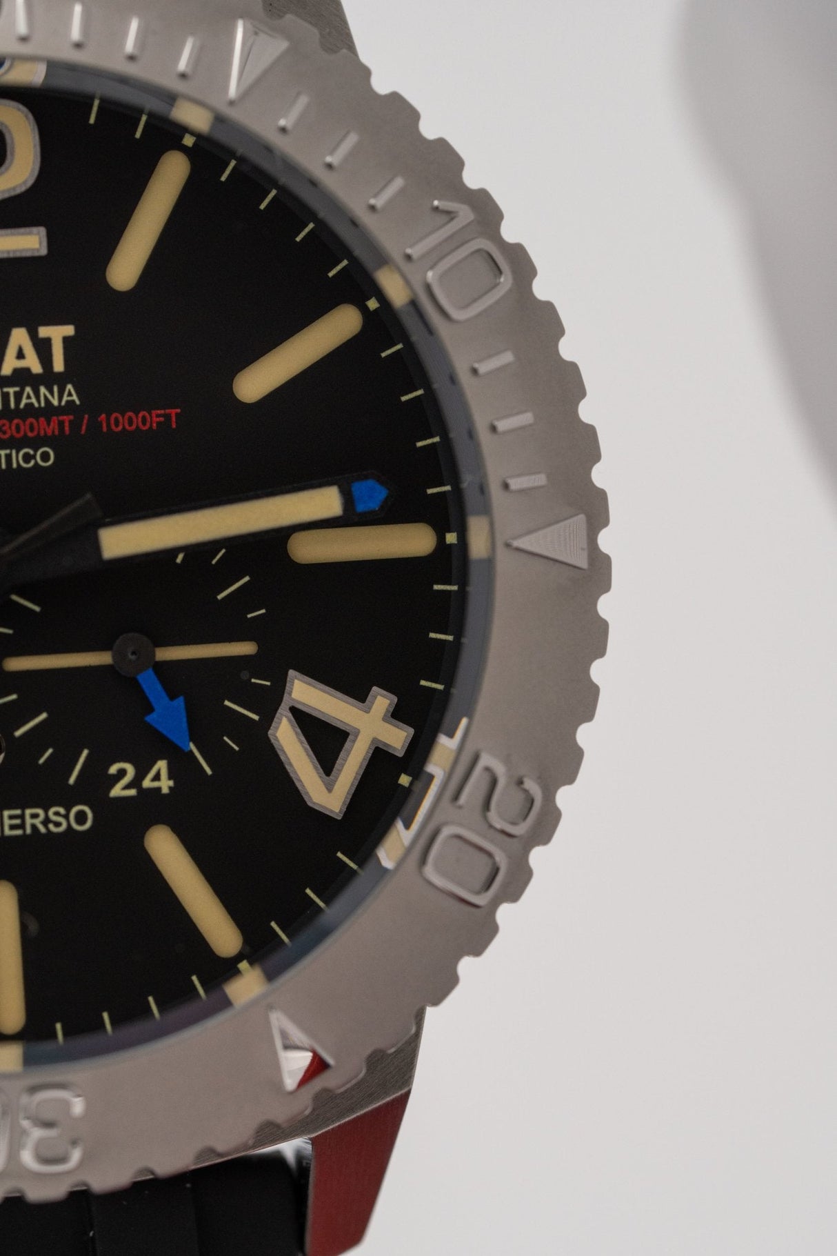 U-Boat Sommerso Diver Black Silicone Strap - Designer Watch Store