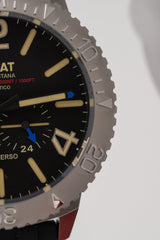 U-Boat Sommerso Diver Black Silicone Strap - Designer Watch Store