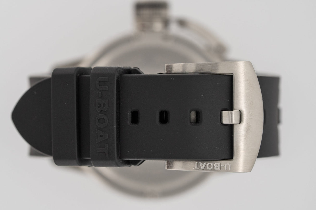 U-Boat Sommerso Diver Black Silicone Strap - Designer Watch Store