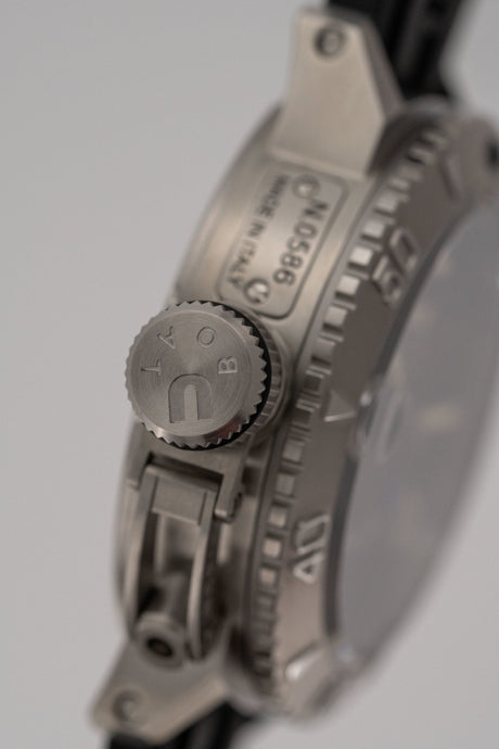 U-Boat Sommerso Diver Black Silicone Strap - Designer Watch Store