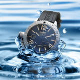 U-Boat Sommerso Diver Black Silicone Strap - Designer Watch Store