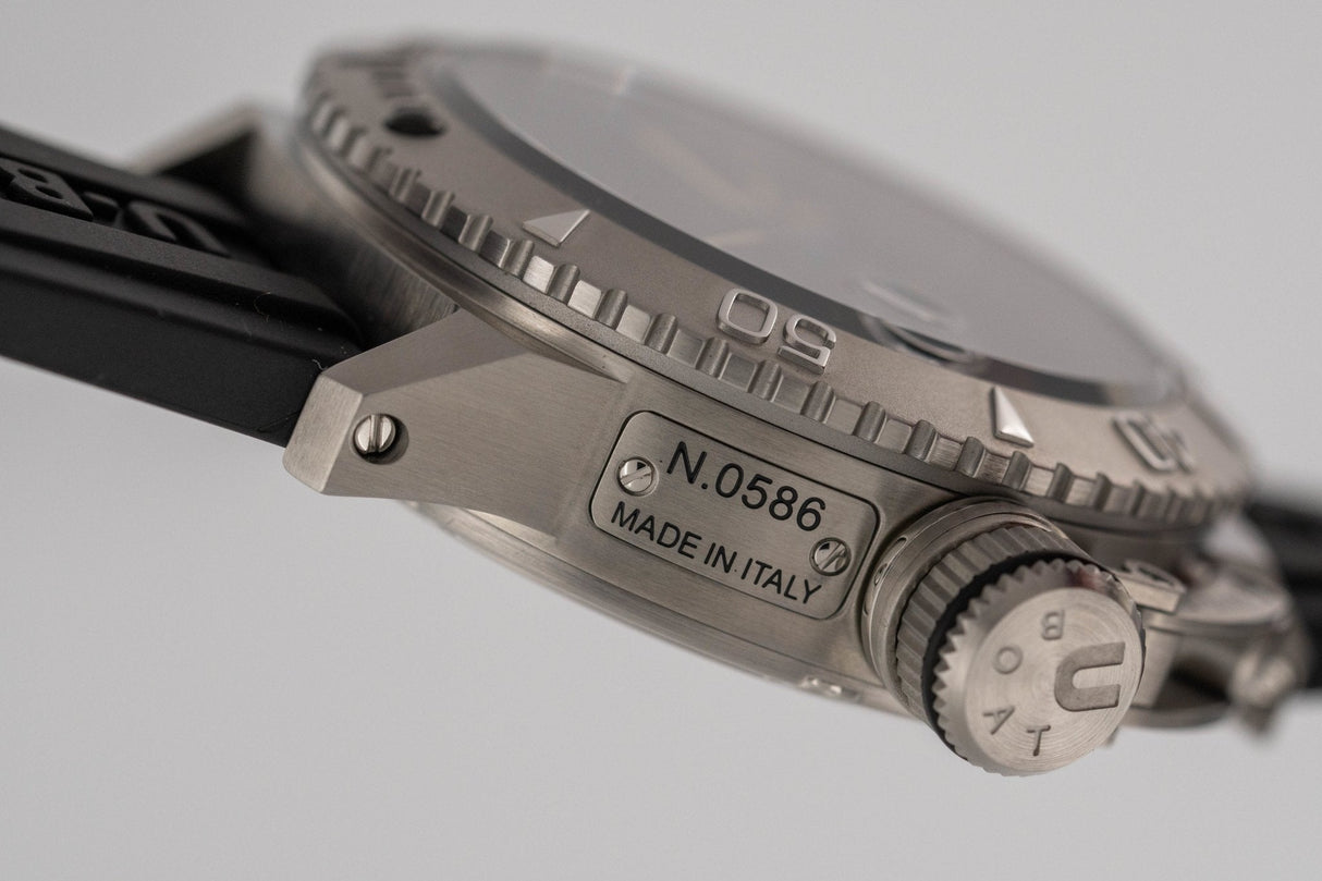 U-Boat Sommerso Diver Black Silicone Strap - Designer Watch Store