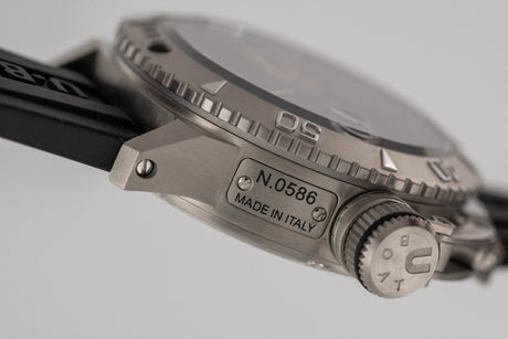 U-Boat Sommerso Diver Black Silicone Strap - Designer Watch Store