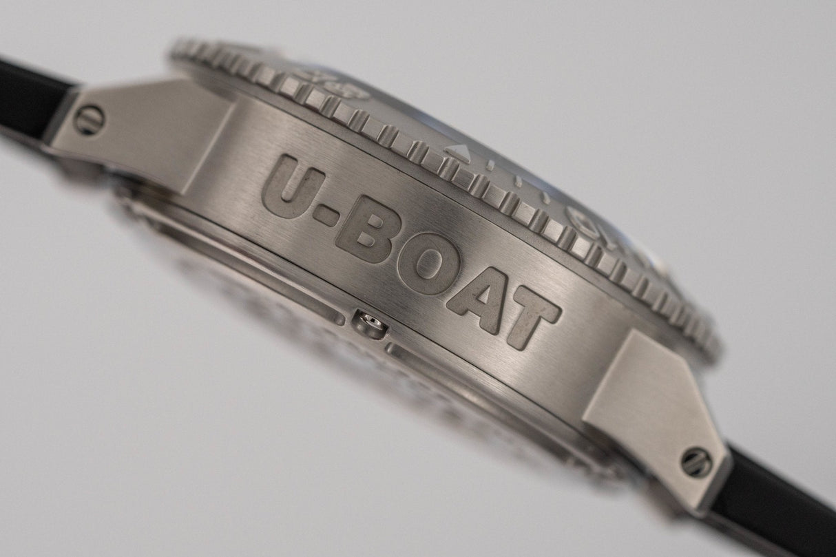 U-Boat Sommerso Diver Black Silicone Strap - Designer Watch Store
