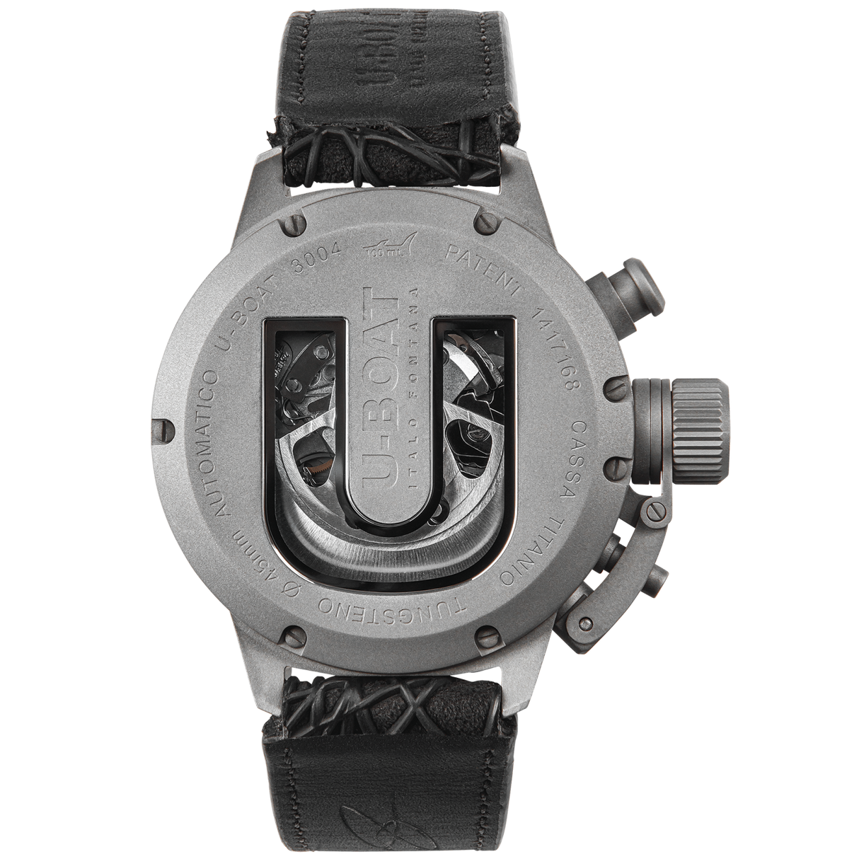 U-Boat Men’s Watch 45mm Classico Titanium Tungsten Chronograph Black