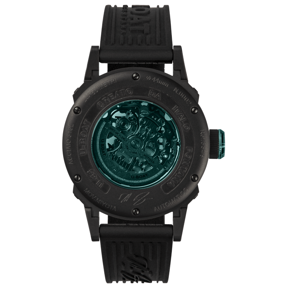 U-Boat Men’s Watch 44mm U-65 Automatic Skeleton Turquoise