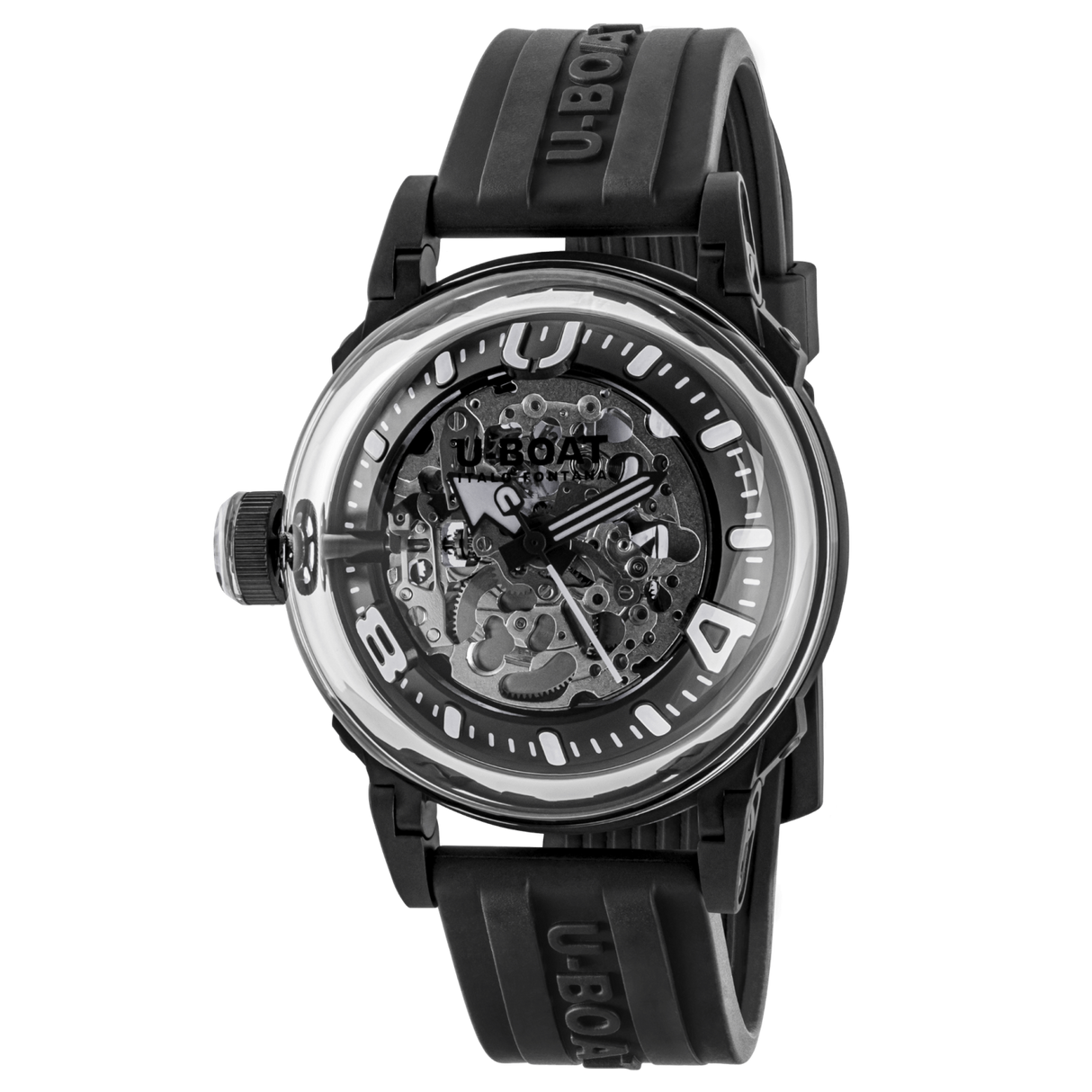 U-Boat Men's Watch 44mm U-65 Automatic Skeleton White