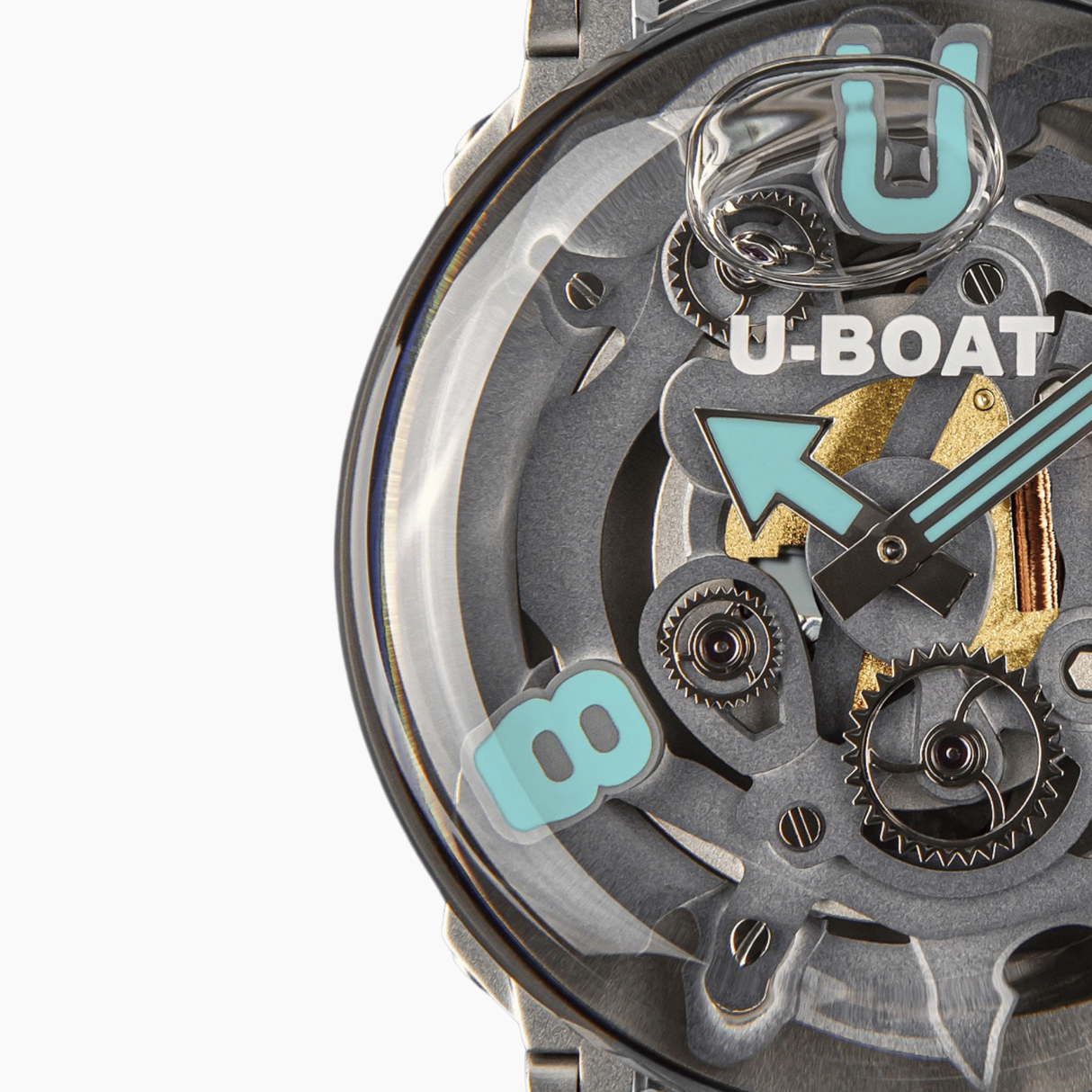 U-Boat Men's Watch 44mm U-65 Black Turquoise