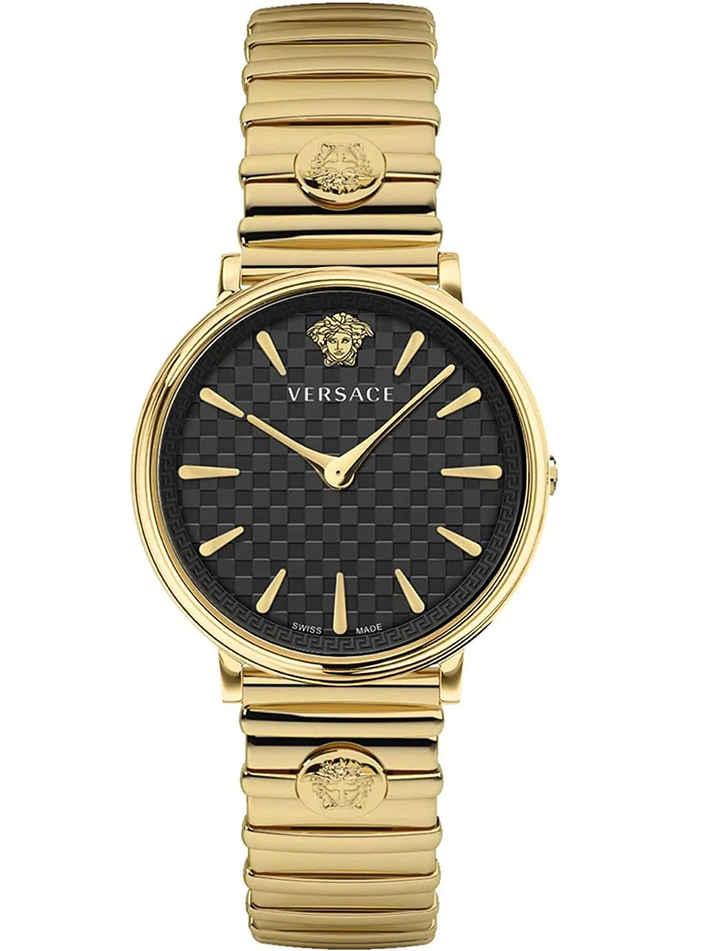 Versace Ladies Watch V-Circle 38mm Black Gold