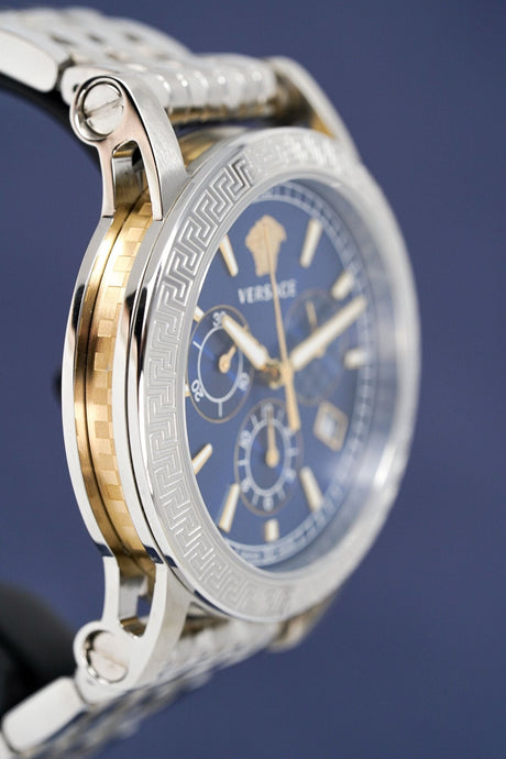 Versace Ladies Chronograph Watch Sports Tech Blue VELT00219 - Designer Watch Store