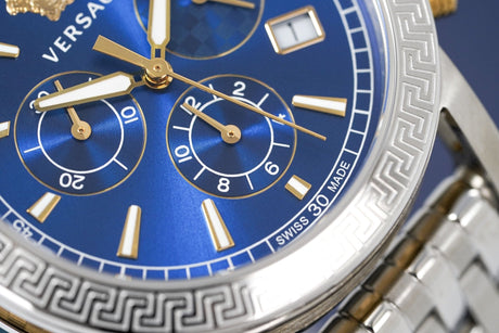 Versace Ladies Chronograph Watch Sports Tech Blue VELT00219 - Designer Watch Store