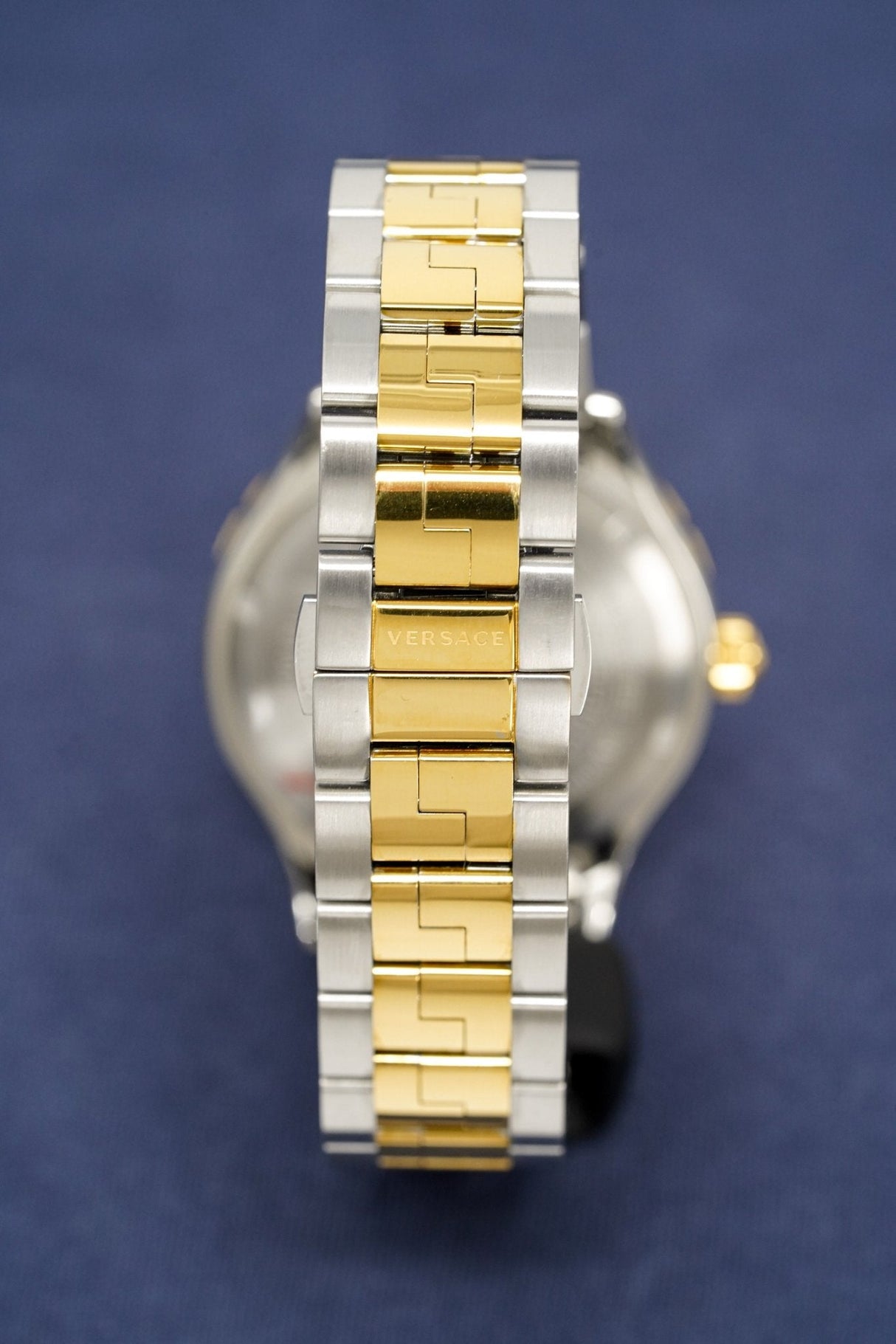 Versace Men's Watch Hellenyium GMT Two-Tone Blue V11060017 - Designer Watch Store