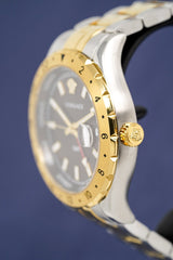 Versace Men's Watch Hellenyium GMT Two-Tone Brown V11040015 - Designer Watch Store