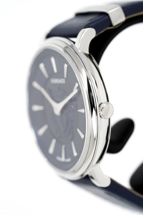 Versace Watch V-Circle 38mm Blue VE8101619 - Designer Watch Store