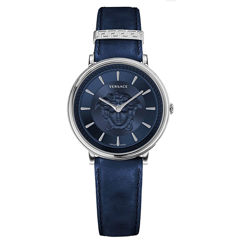 Versace Watch V-Circle 38mm Blue VE8101619 - Designer Watch Store