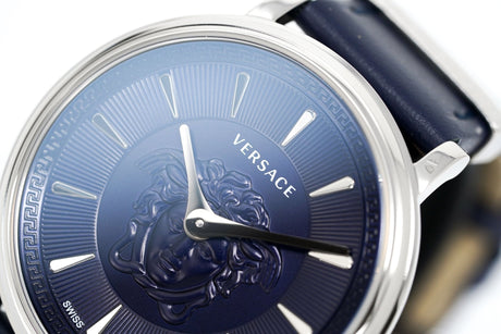 Versace Watch V-Circle 38mm Blue VE8101619 - Designer Watch Store
