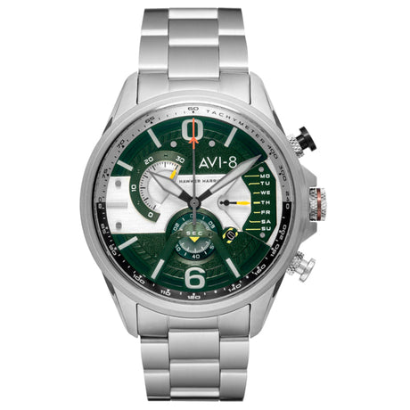 Watches - AVI-8 Men's Green Hawker Hunter Chronograph Watch AV-4056-11