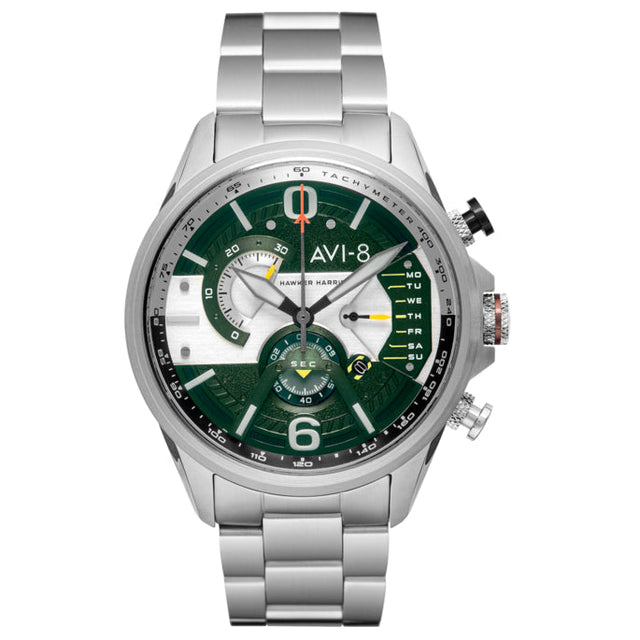 Watches - AVI-8 Men's Green Hawker Hunter Chronograph Watch AV-4056-11