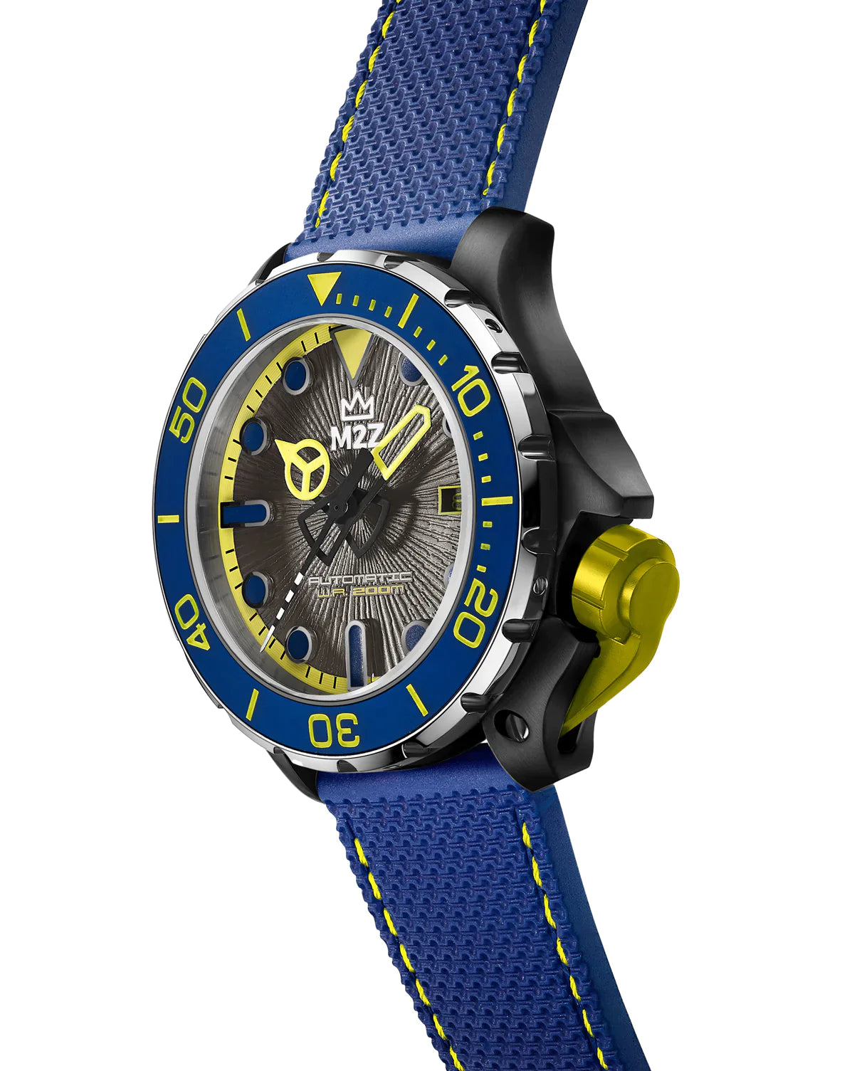 M2Z Men's Watch Diver 200 Blue/Yellow 200-006B