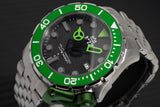 M2Z Men's Watch Diver 200 Bracelet Green 200-001X