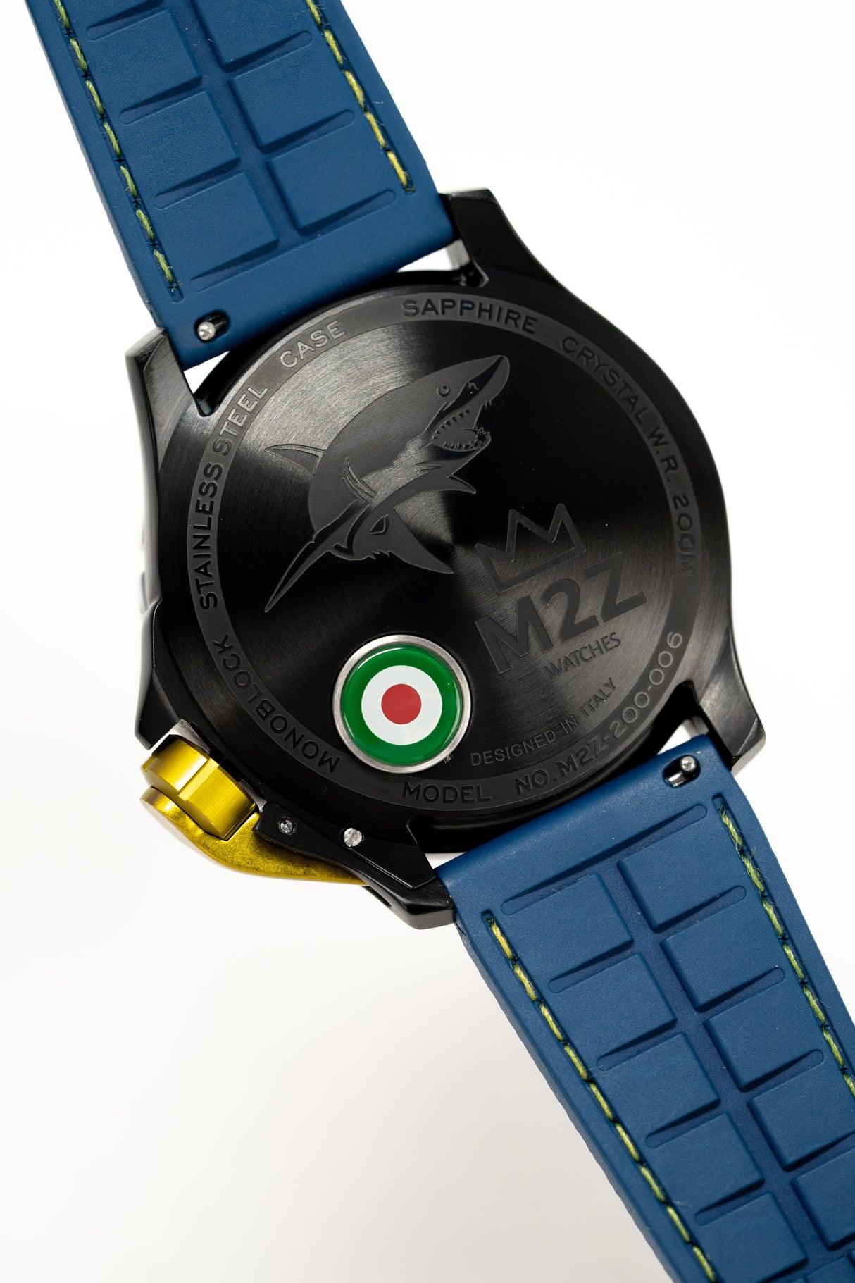 M2Z Men's Watch Diver 200 Blue/Yellow 200-006B