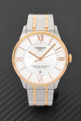 Tissot Men's Automatic Watch Chemin Des Tourelles Powermatic 80 Two-Tone Rose Helvetic Pride Special Edition T0994072203801