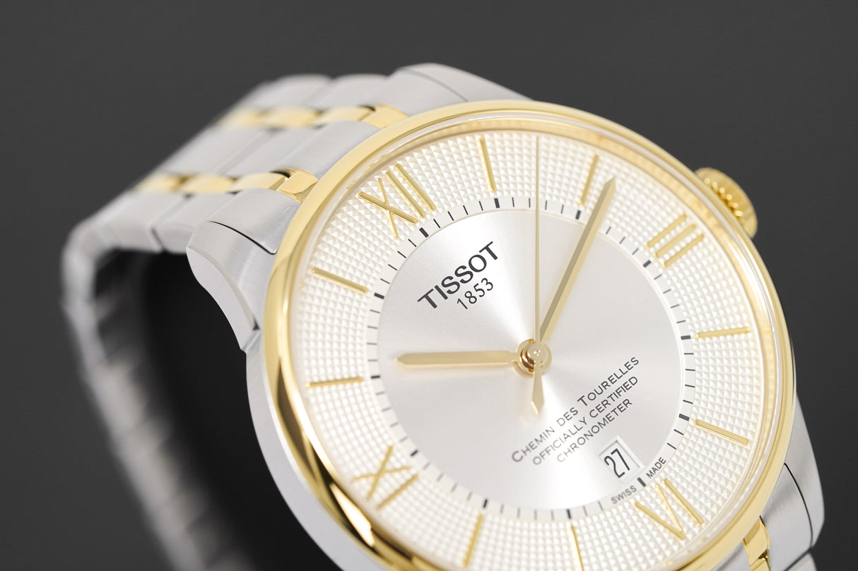 Tissot Men's Automatic Watch Chemin Des Tourelles Powermatic 80 COSC Two-Tone T0994082203800