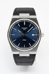 Tissot Men's Watch PRX Blue Leather T1374101604100