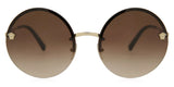 Versace Women's Sunglasses Round Gold/Brown VE2176125213