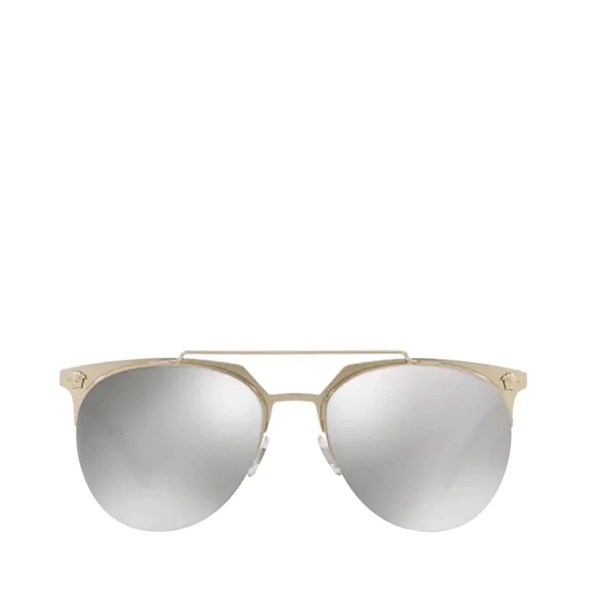 Versace Women's Sunglasses Pilot Gold/Silver Mirror VE218112526G