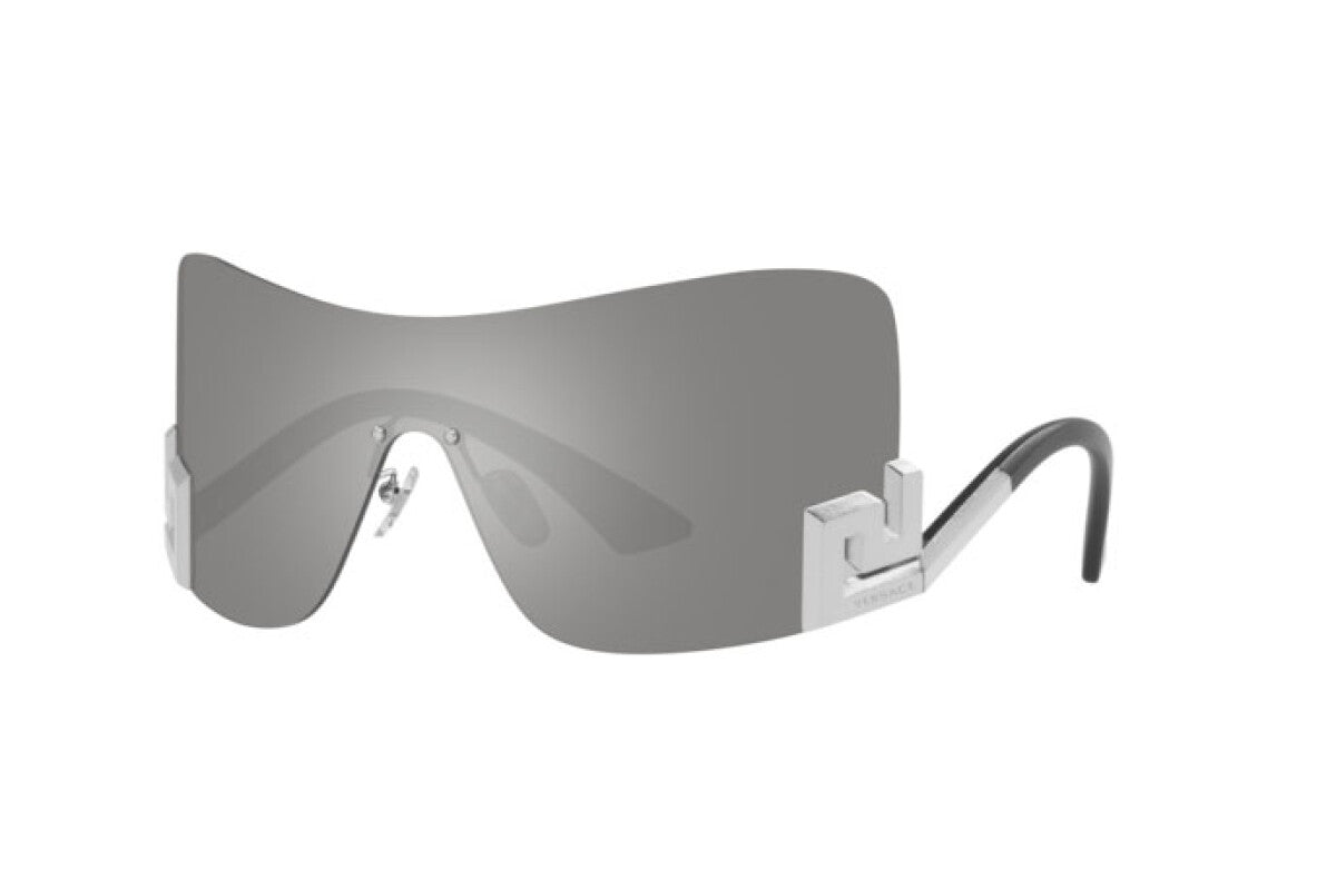 Versace Women's Sunglasses Rimless Shield Silver VE224010006G