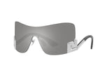 Versace Women's Sunglasses Rimless Shield Silver VE224010006G