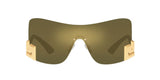 Versace Women's Sunglasses Rimless Shield Gold VE224010025A