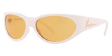 Versace Women's Sunglasses Cat Eye White/Yellow VE4386401/7